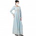 Premium Dress abaya with Zari work- Sky Blue Premium Dress abaya with Zari work- Sky Blue